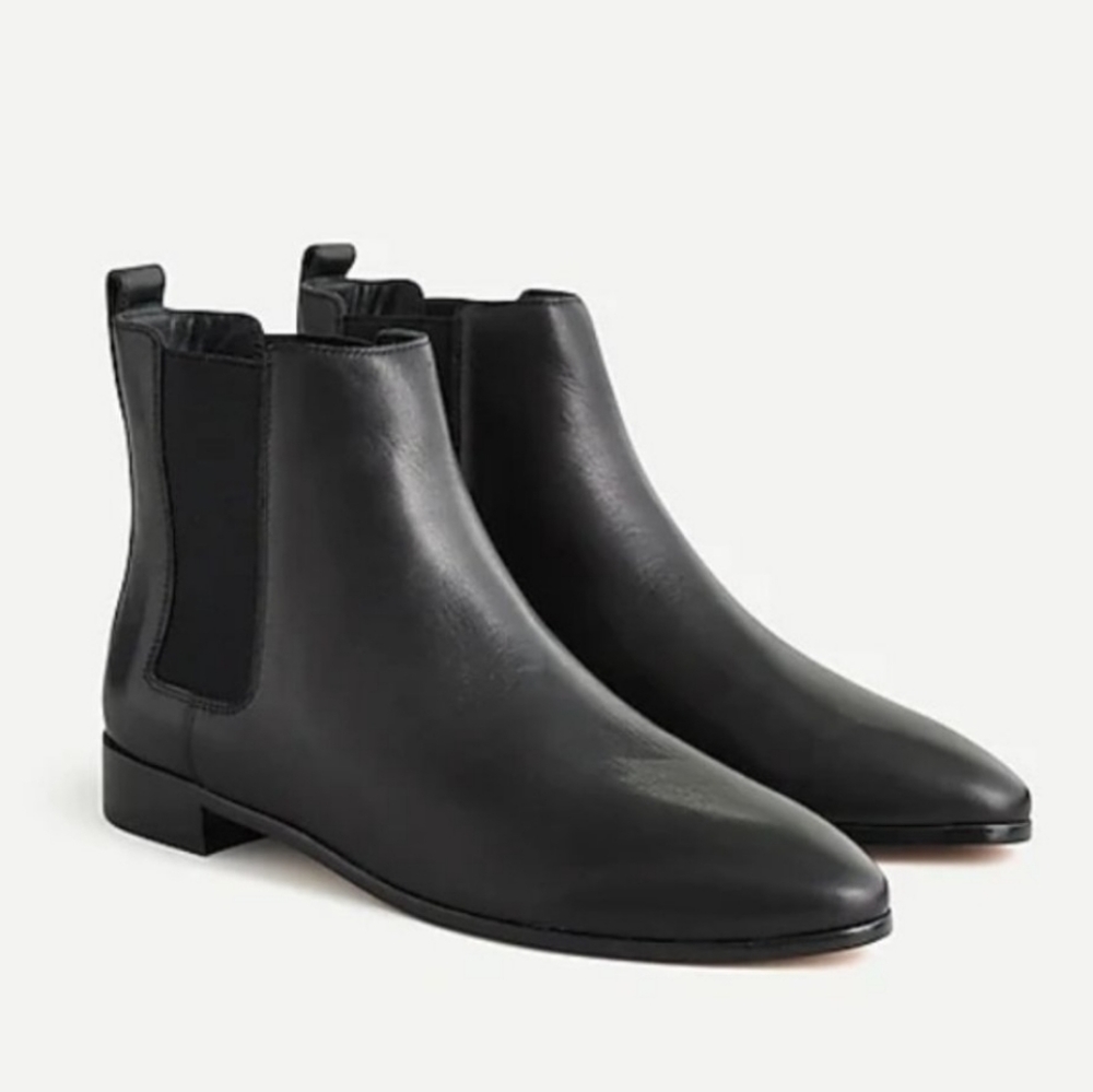 J Crew Pull-on Chelsea Boots in Black Leather 7